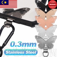 MP -Butterfly Shape Phone Tether Tab - Tether Patch Gasket - Ultra-Thin, Durable, Metal - Phone Patc