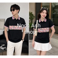 Crocodile striped polo shirt