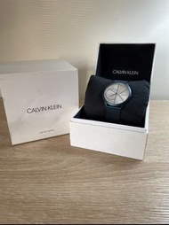 Calvin Klein 凱文克萊 CK大LOGO 超薄 米蘭編織不鏽鋼手錶 鍍藍 40mm