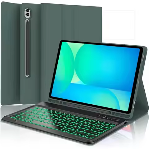 Case with Keyboard for Galaxy Tab S10 FE/S9 FE10.9 inch Magnetic Backlight Keyboard for Galaxy Tab S