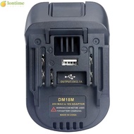 LONTIME Battery Converter, 18V Li-ion Battery Battery Adapter, Accessories Battery Charging 20V DM18