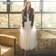 PRINCESS SKIRT Elastic High Waist Long Mesh Skirt Women kembang labuh long skirt