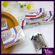 VIKI Crystal PIN051 P3 Pin Jarum Peniti Tudung Kepala Kecil Stainless Steel Dressmakers Pins Hijab P