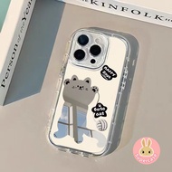 Cute Cat Mirror Phone Case For Realme V70 V70S V23 V23i V15 V13 V11 V11S Q5X Q5 Pro Q5i Q3 Q3i Q3S Q