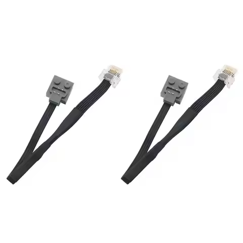 N82R 2Pcs 25CM 6-Core Wedo Male Turn 4-Core 9686 Conversion Cable Extension Cord Compatible For Lego