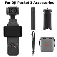 Accessories for DJI Pocket 3 Camera Hand Strap Tripod Extension Rod Storage bag Tempered film