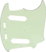 Musiclily Pro 12-Hole Guitar Pickguard for JPN Fender Japan Mustang, 3Ply Mint Green