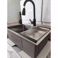 PROMO Kitchen sink 6045 Stainless Steel / Kitchen sink 60 x 45 FREE PULL-OUT FAUCET