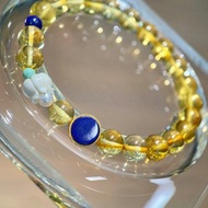 琥珀 金珀青金石猛獁象牙鈴蘭花 手鏈