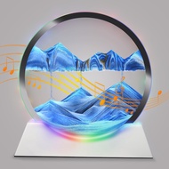 Moving Sand Art Liquid Motion Decor, Sand Art Bluetooth Speaker Bedside Lamp Dimmable Multi-Color, M