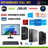DELL  HP LENOVO intel core i3/i5 /i7 Desktop  Full set for student office personal use and gaming  [