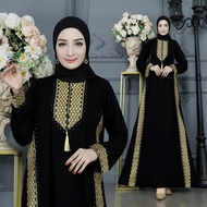 YM DeFashion Gamis ABAYA TURKEY Dubai Namira BUSUI bahan JETBLACK (1 dress tanpa Jilbab) / Pakaian Muslim ABAYA TURKEY / Dress Muslimah ABAYA TURKEY / Dress Maxi Emma ABAYA TURKEY / Gamis Modern ABAYA TURKEY / Gamis Syari