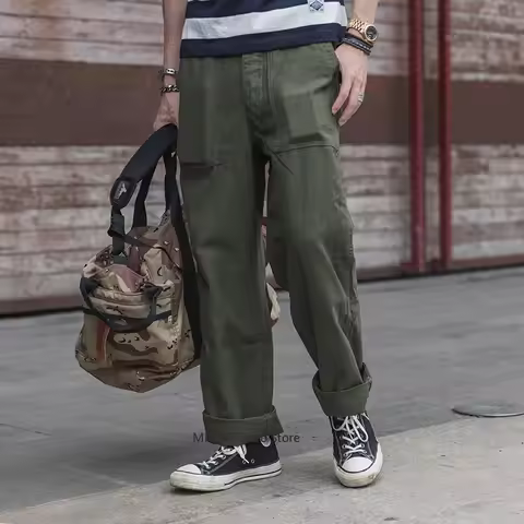 NON STOCK OG-107 Straight Trousers Men's Heavyweight 10.5oz Loose Bread Trousers