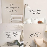 [In ] [In ] Ins Style English Stickers Influencer Clothing Store Milk Tea Sweet Cafe Window Glass Stickers Text Anti-Collision Wall Stickers