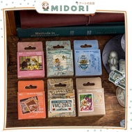 [MIDORI] 45pcs TIN BOX OF MEMORY SERIES Sticker Deco BUJO Planner Scrapbook DIY Decorative BOX Stick