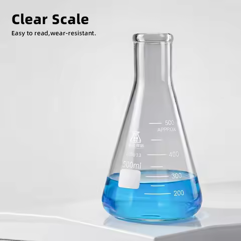 1Pc/lot 50-2000ml Straight small Mouth Glass erlenmeyer flask, conical flask bottle, GlassTriangle F