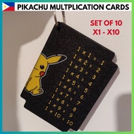 HERSLEEKLAB 3D Pikachu Times Table Multiplication Cards | Kids' Educational Tool for Learning Math