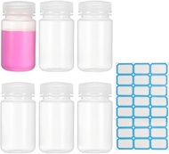 PATIKIL 1 Set Test Bottle with Tags, 125 ml Laboratory Bottle Pill Bottles PP Material for Laborator