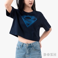 DOSH WOMENS CROPPED T-SHIRTS SUPERMAN เสื้อยืดครอปผู้หญิง DSWT1049-NV