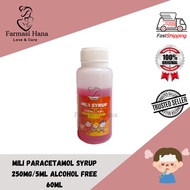 MILI PARACETAMOL SYRUP 250MG/5ML 60ML ALCOHOL FREE UNTUK DEMAM