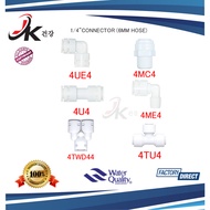 Water Filter Fitting Connector For RO tube 6mm