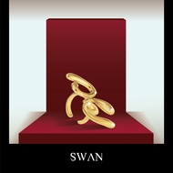SWAN - Boom Boom Ear Cuff ต่างหูหนีบตัวอักษรจีน ต่างหูหนีบเงินแท้ชุบทอง แบบไม่ต้องเจาะ