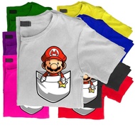 Super Mario Bros Kart Tshirt Baju Budak Kemeja Fashion Boy Kanak Girl Cotton Viral Unisex Cloth Tee