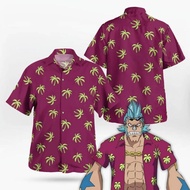 Franky One Piece Hawaiian Shirt Cosplay in “Water 7 Arc”Spring Sports Men's T-Shirt Children's Cloth