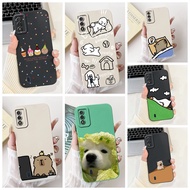 ITEL A37 A26 Phone Casing ITEL A26 Case Aesthetic Fashion Cute Cat Cartoon Animal Silicone Shell