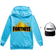 [In Stock] Fortnites Kids Clothing Long Sleeves Children Hoodies Boys Girls Cotton Blend Cartoon Anime Autumn Girl's Hoodies Fashion