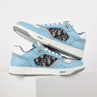 [Zero World Original Product] DIOR DIOR B27 Leather Oblique Printed Low-Top Sneakers Fashion Men's S