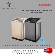 ETW7100V 10KG TOP LOAD WASHING MACHINE CHAMPAGNE GOLD / GUN METAL - 2 YEARS WARRANTY