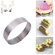 10 Pack Stainless Steel Tart Ring, Heat-Resistant Perforated Cake Mousse Ring, Round Ring Baking Doughnut Tools, 8cm