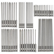 Set pemutar skru kepala silang bahan S2, kombinasi pemutar skru panjang 150mm, 100mm, 75mm.