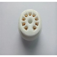 Tube socket Ceramic GZC9-Y-4 GZC9-Y-4-G 9 pin golden tube holder outlet for amplifier PCB 6p1 6n1 6n