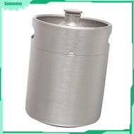 Sunnoony Keg Growler Stainless Steel Bottle Beer Barrel Silver