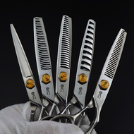 6.0-inch Japanese imported hairdressing scissors with no trace, fishbone, antler, tooth clippers and