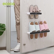 ECOCO Wall-mounted Bathroom Slipper Organizer Storage Rack Does Not Take Up Space Slippers Rack for Bathroom Accessories