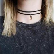 Women's Fashion Necklace Black choker Necklace Shell Pendant 685