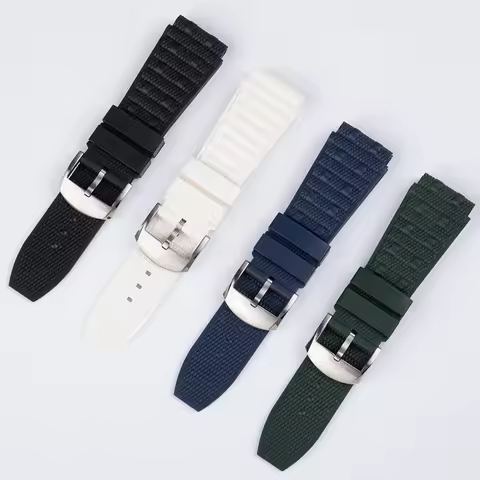 Soft Quality Rubber Watchband 22mm For Breitling Strap Mechanical Timing B01 Black Blue Green Super 