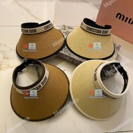 新款 DIOR 黑膠防曬空頂帽 認準hkpowerbuy. 冷帽 遮陽帽 棒球帽 禮物 旅遊 戶外