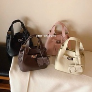 Chio Charm Elephant Bucket Bag Soft Togo Leather Crossbody Bag