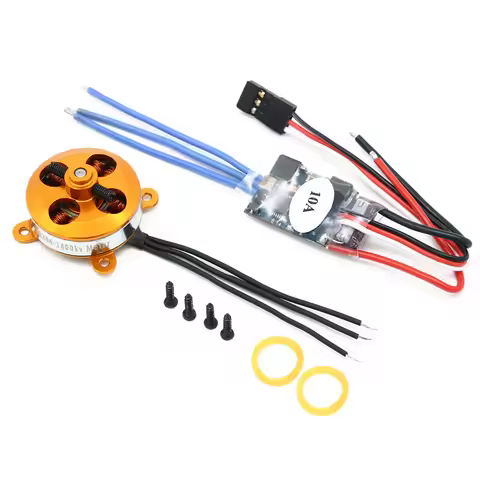 A2204 1400KV 7.5A 50W SP Micro Brushless Motor W/ Mount+10A ESC For RC Aircraft/KK copter Quadcopter