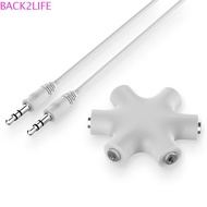 BACK2LIFE Audio Splitter for Tablet MP3 MP4 Headphone Port 3.5 Jack 3.5mm Share Adapter