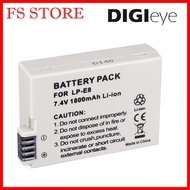 GLOBAL/VILOSSO BATTERY LPE8 LP-E8 FOR CANON EOS 550D,EOS 600D,EOS 650D,EOS 700D (WARRANTY 1 TO 1 EXCHANGE)