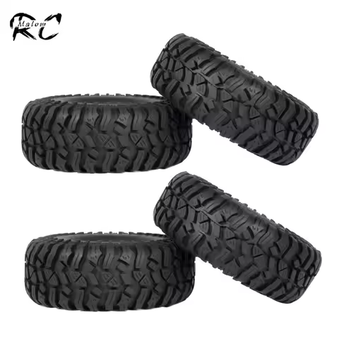 1Set 1.9 Inch Rubber Tyre 114*42mm Wheel Tires for 1/10 RC Car Crawler Axial TRX4 SCX10 90046 D90 TF