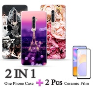2 IN 1 Case OPPO Reno 2 Printed Case With Two Piece Curved Ceramic Screen