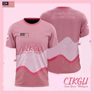 【FREE CUSTOM】粉色设计 CIKGU KAMI GURU MALAYSIA 3D POLO SHIRT
