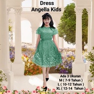 Dress Kondangan Anak Perempuan Dress Angella Kids 7-14 Tahun Gaun Abg Cewek Dress Natal