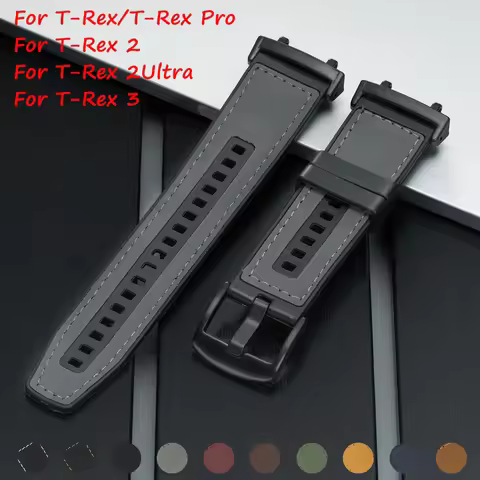 Strap For Amazfit T Rex 3/2 Sports Women Men Replacement Leather Silicone Bracelet Band Loop For Ama